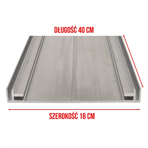 Profil Aluminiowy Radiator 16 cm szeroki - 160 mm - nie malowany - 40 cm